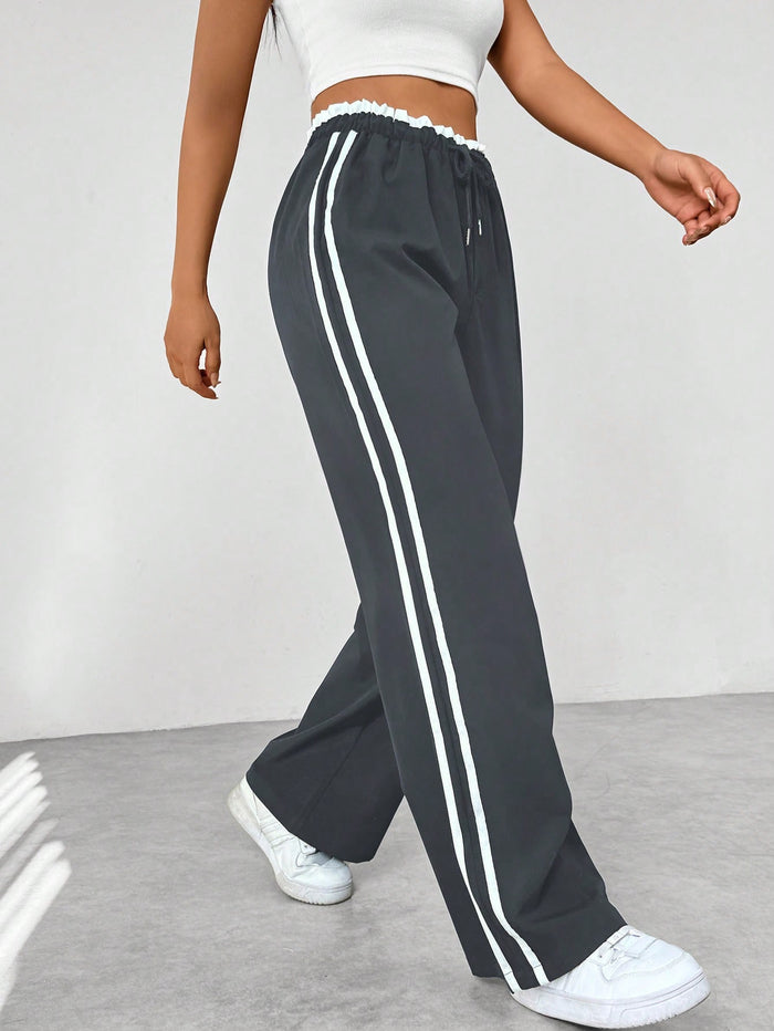 Dimphy | Pantaloni dritti eleganti a vita alta