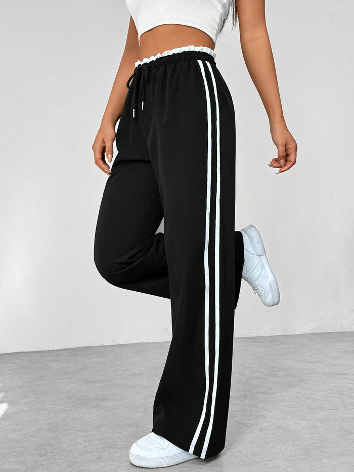 Dimphy | Pantaloni dritti eleganti a vita alta