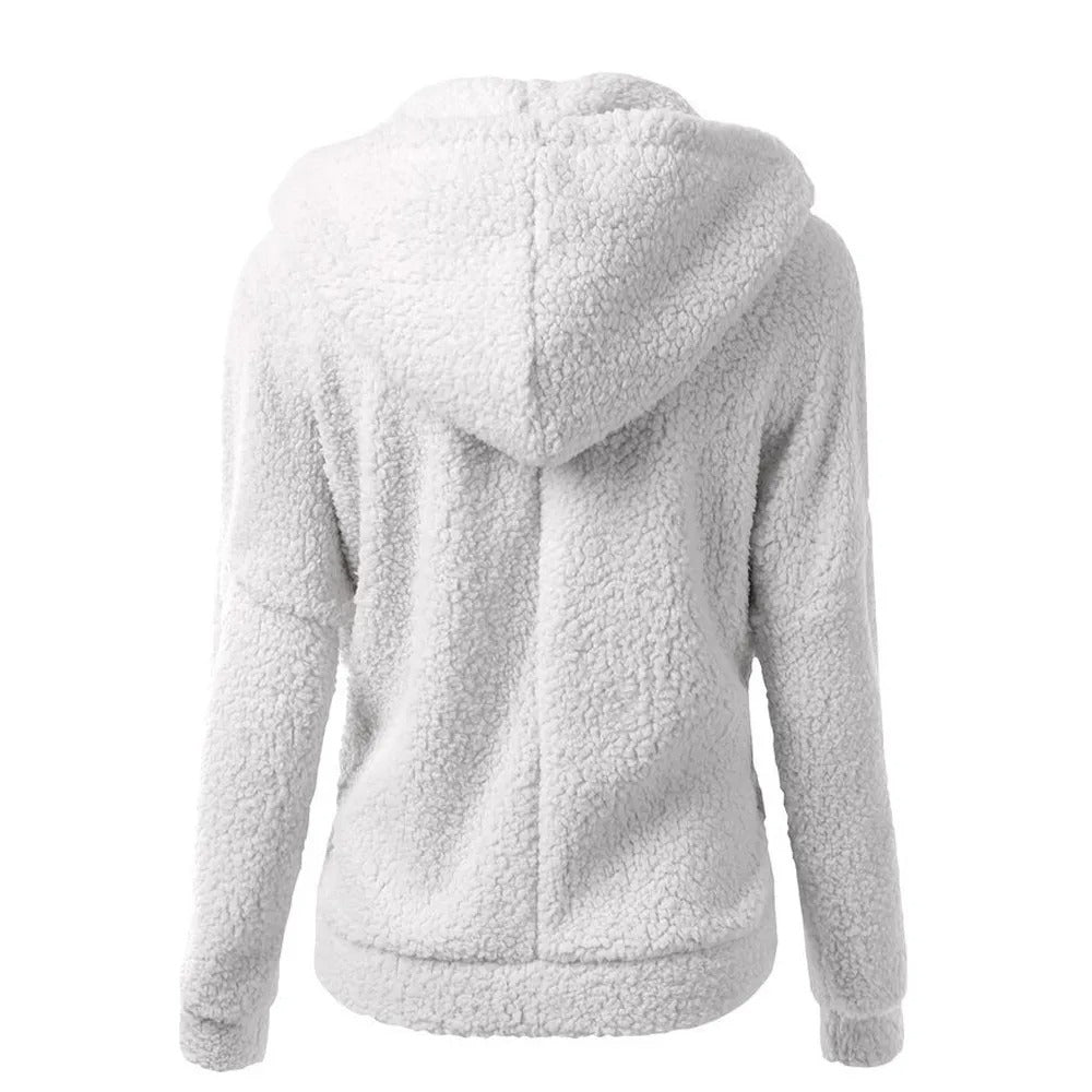 Giacca invernale da donna con cappuccio in pile