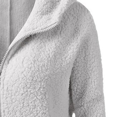 Giacca invernale da donna con cappuccio in pile