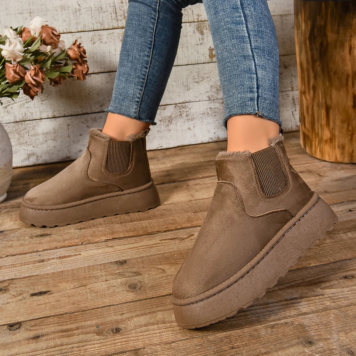 Botas de piel de mujer