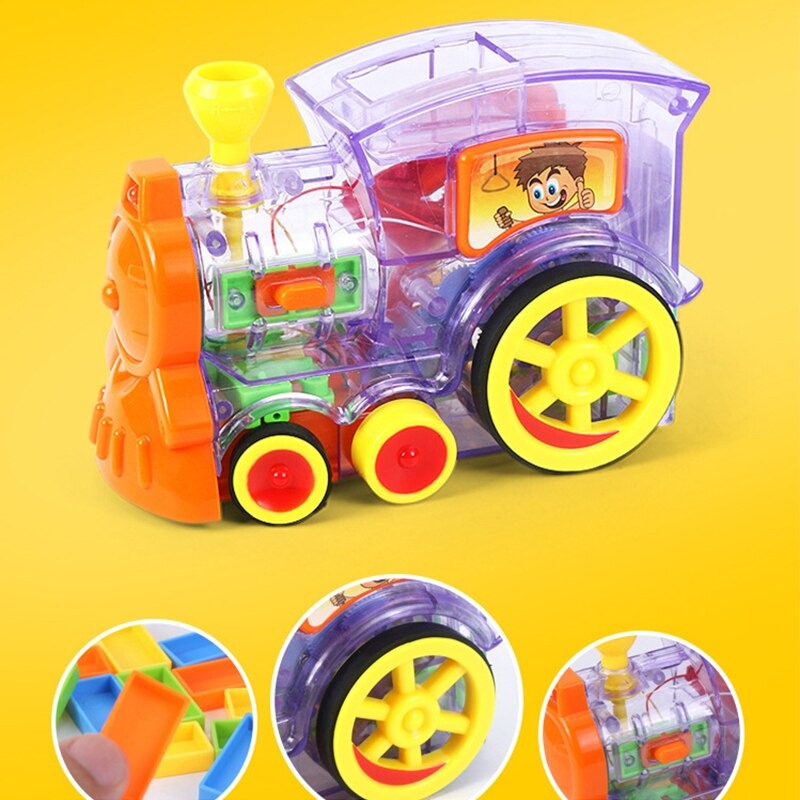 Impilaggio di mattoni - Treno domino giocattolo Montessori