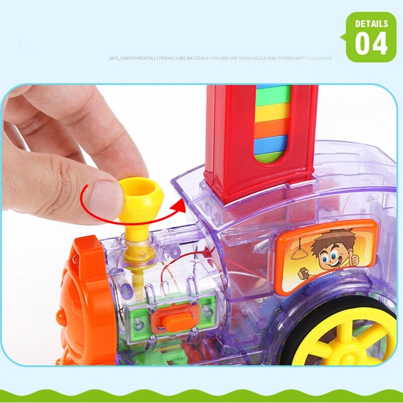 Impilaggio di mattoni - Treno domino giocattolo Montessori