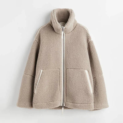 Avelena - Giacca Teddy calda e oversize