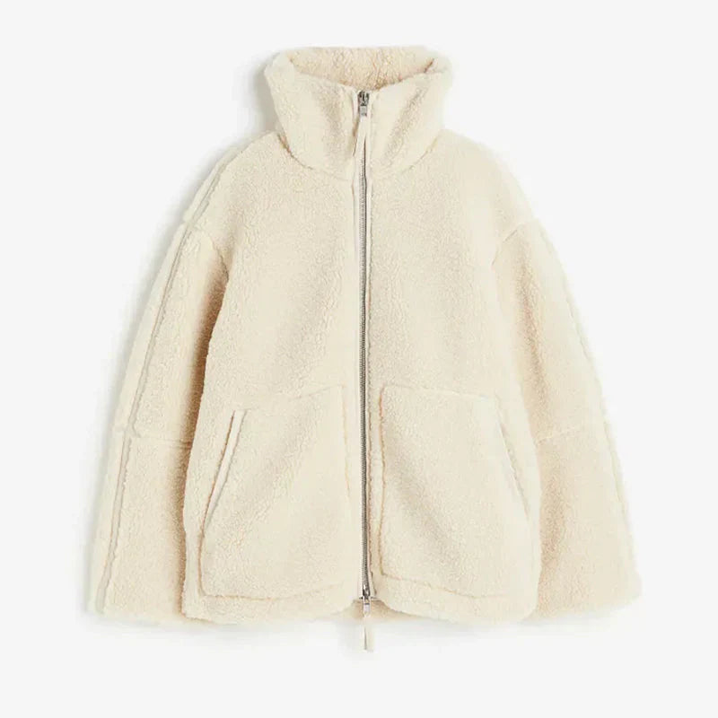 Avelena - Giacca Teddy calda e oversize