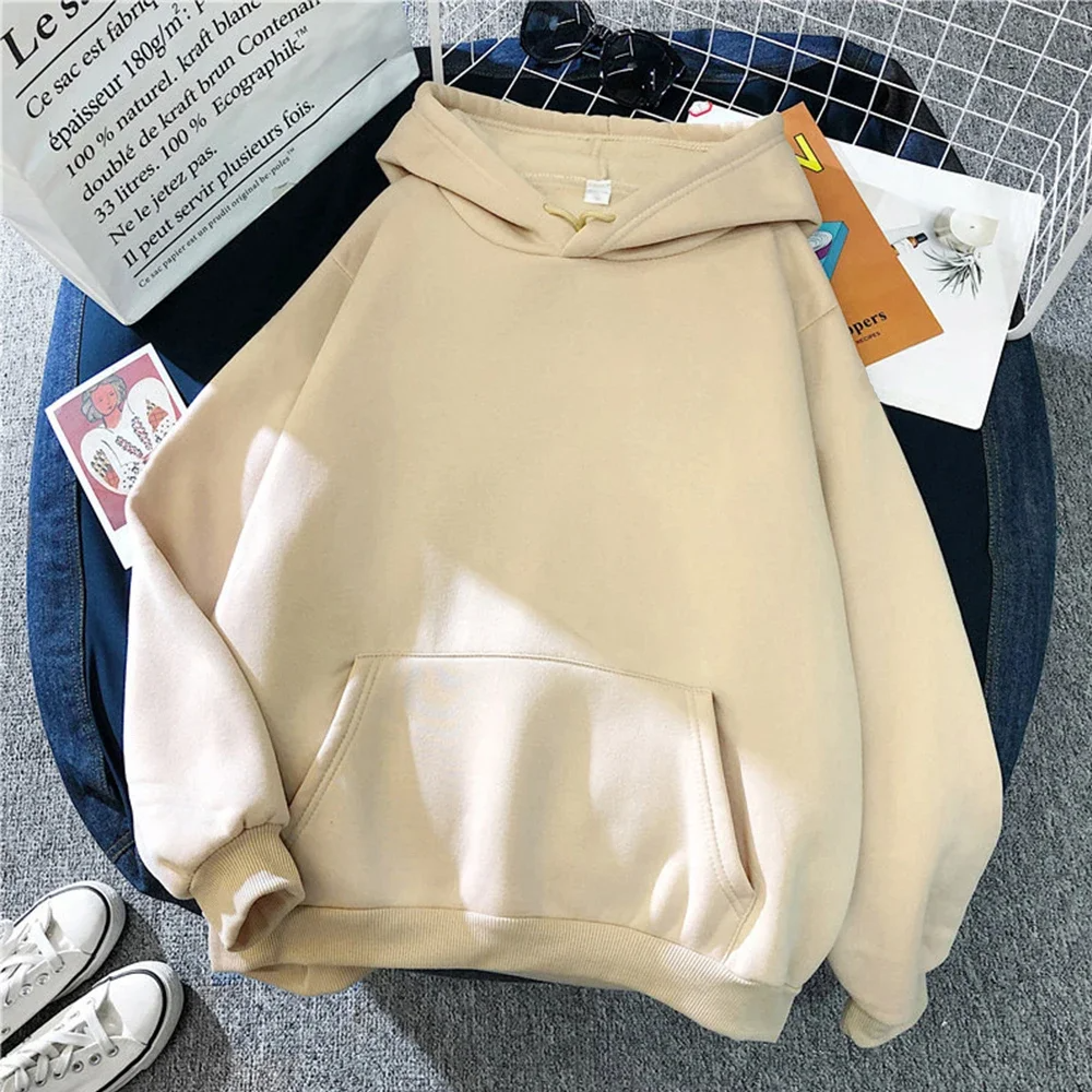 Felpa con cappuccio da donna - Vestibilità oversize - Felpa - Tasca a marsupio - Polsini a costine - Stile casual