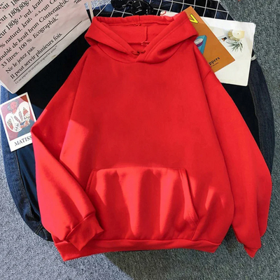 Felpa con cappuccio da donna - Vestibilità oversize - Felpa - Tasca a marsupio - Polsini a costine - Stile casual