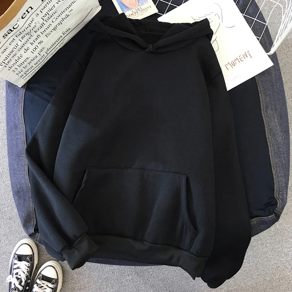 Felpa con cappuccio da donna - Vestibilità oversize - Felpa - Tasca a marsupio - Polsini a costine - Stile casual