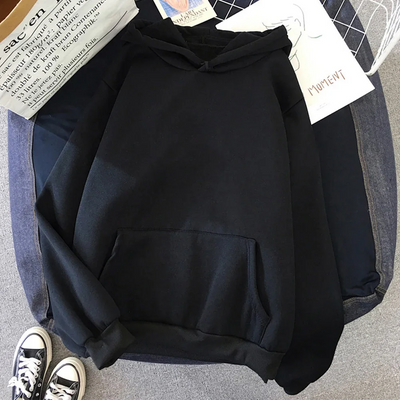 Felpa con cappuccio da donna - Vestibilità oversize - Felpa - Tasca a marsupio - Polsini a costine - Stile casual