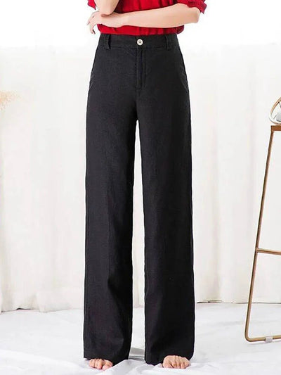 Noemi | Pantalon large en lin pour un look décontracté
