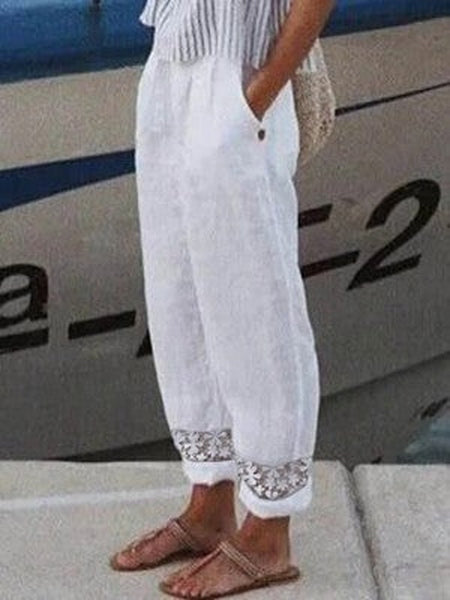 Pantalones de algodón ligeros para una comodidad relajada y diaria.