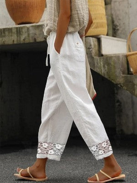 Pantalones de algodón ligeros para una comodidad relajada y diaria.