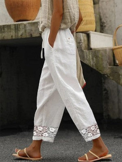 Pantalones de algodón ligeros para una comodidad relajada y diaria.