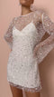 Clémence | Vestido de malla con cuentas y tirantes