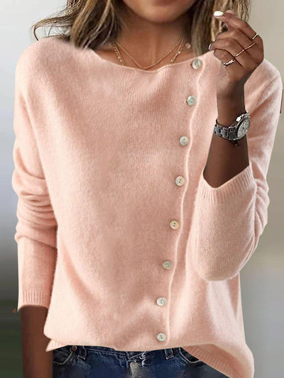 Camicia rosa a maniche lunghe tinta unita