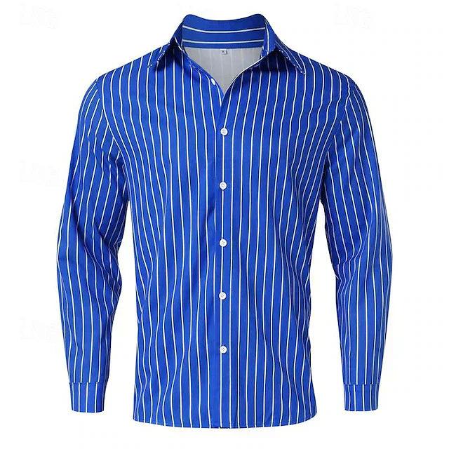 Chemise à manches longues pour homme - Chemise décontractée en coton pour tous les jours