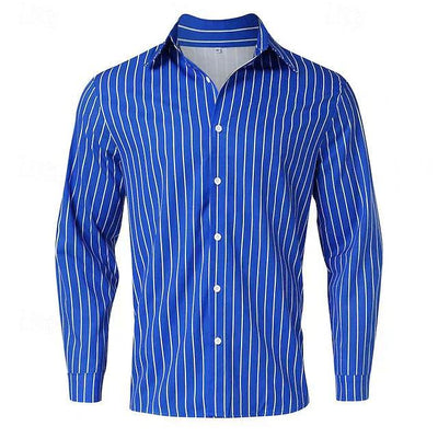 Chemise à manches longues pour homme - Chemise décontractée en coton pour tous les jours