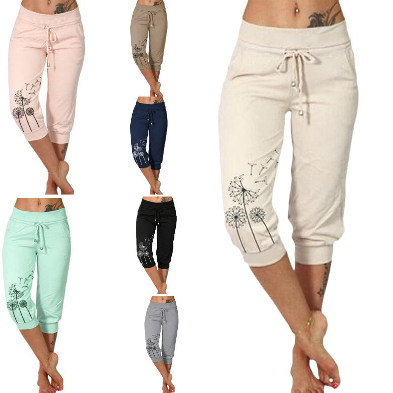 Megan - Pantalon large taille haute décontracté à la mode Pantalon court taille haute