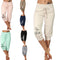 Megan - Pantalon large taille haute décontracté à la mode Pantalon court taille haute
