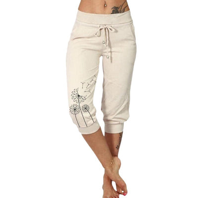 Megan - Pantalon large taille haute décontracté à la mode Pantalon court taille haute