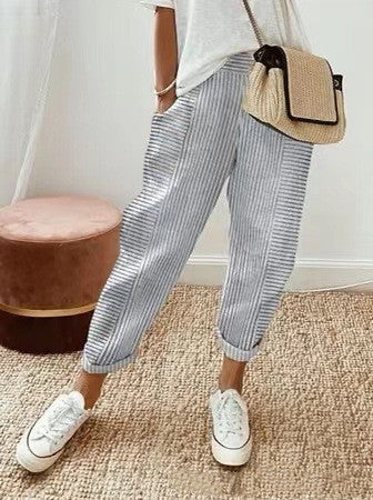 Kelly - Pantalon décontracté imprimé multicolore