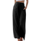 Pantalon femme élégant en lin et coton avec une taille haute et un style raffiné