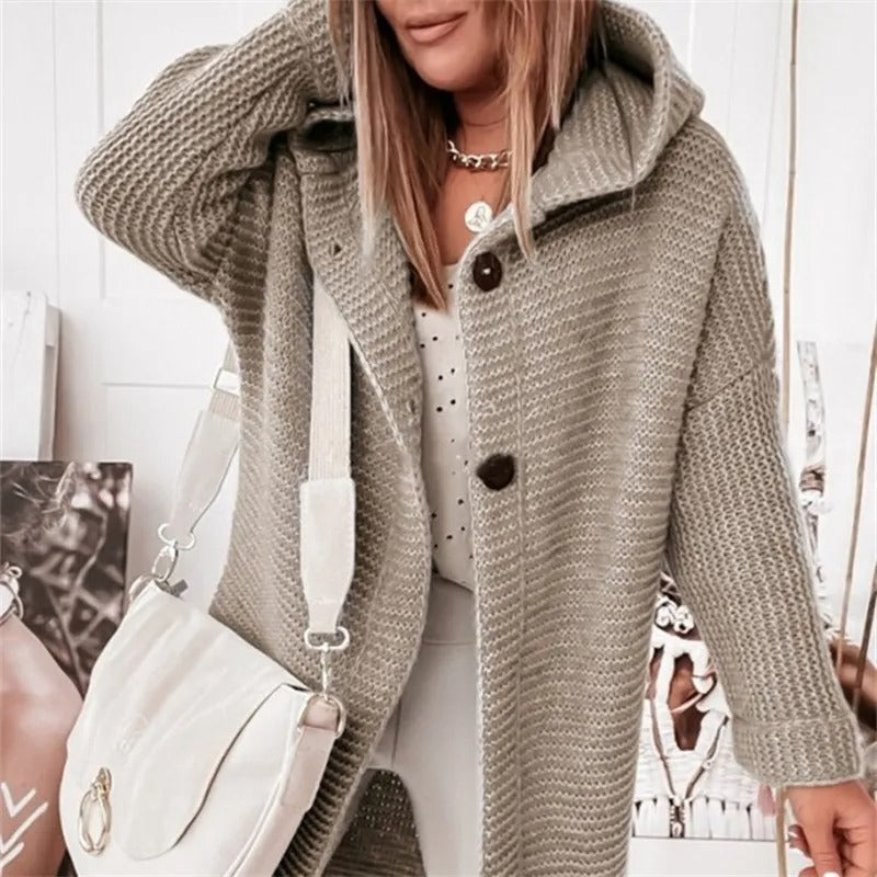 Cardigan elegante da donna con cappuccino - Kasjmier Look