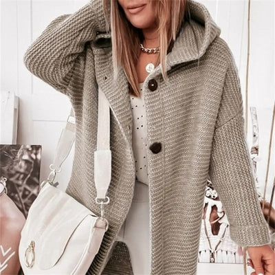 Cardigan elegante da donna con cappuccino - Kasjmier Look
