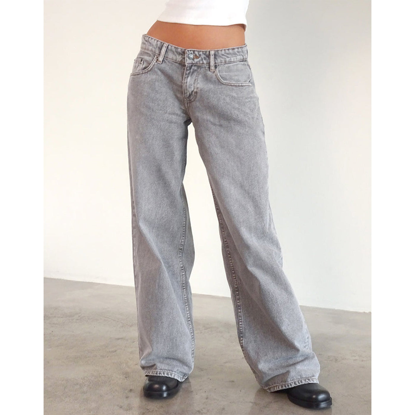 Jasmine - Pantalon large en jean pour femme