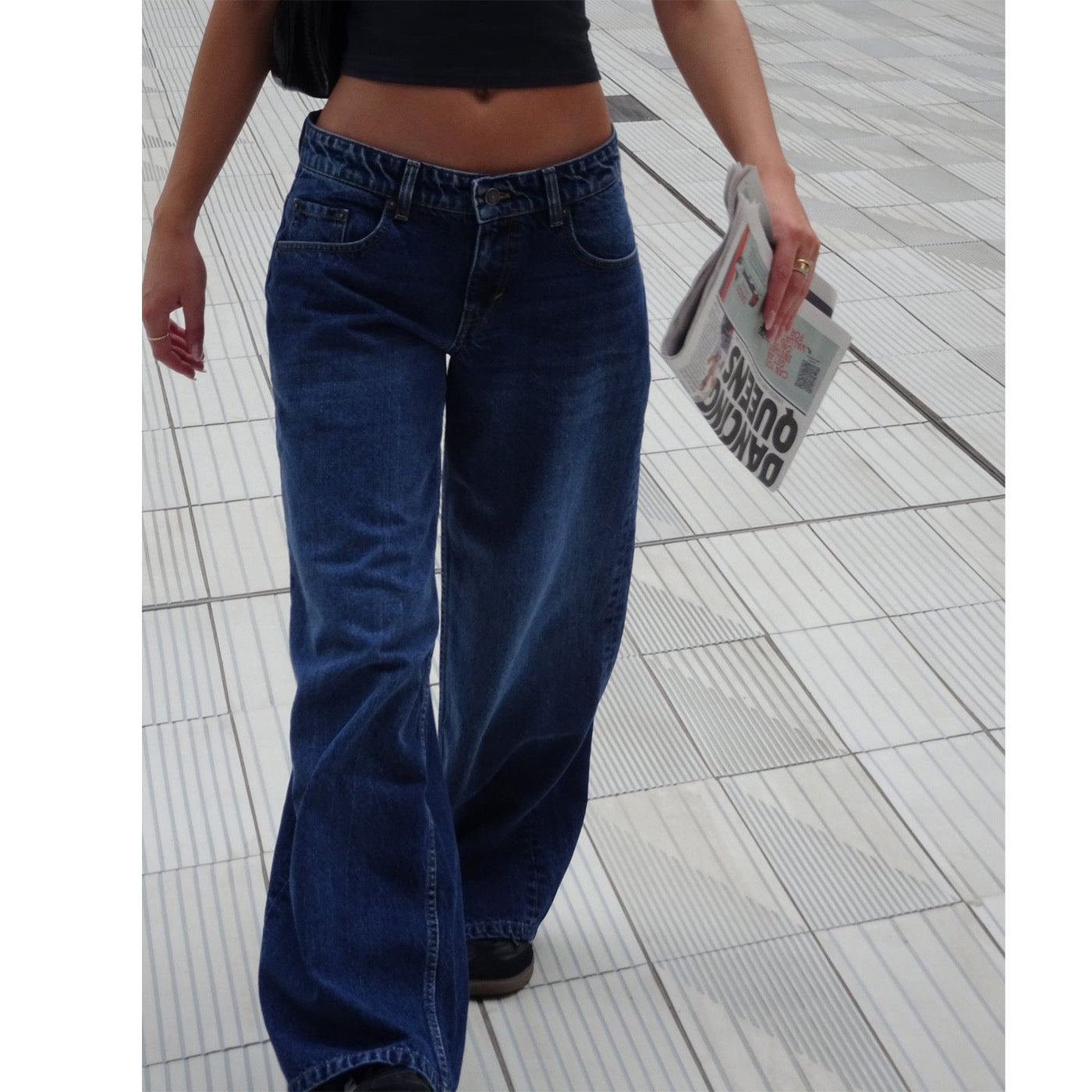 Jasmine - Pantalon large en jean pour femme