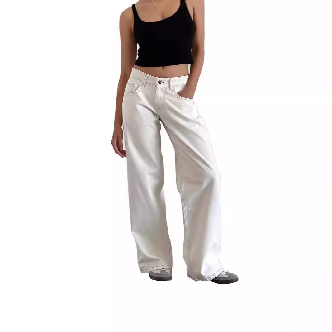 Jasmine - Pantalon large en jean pour femme