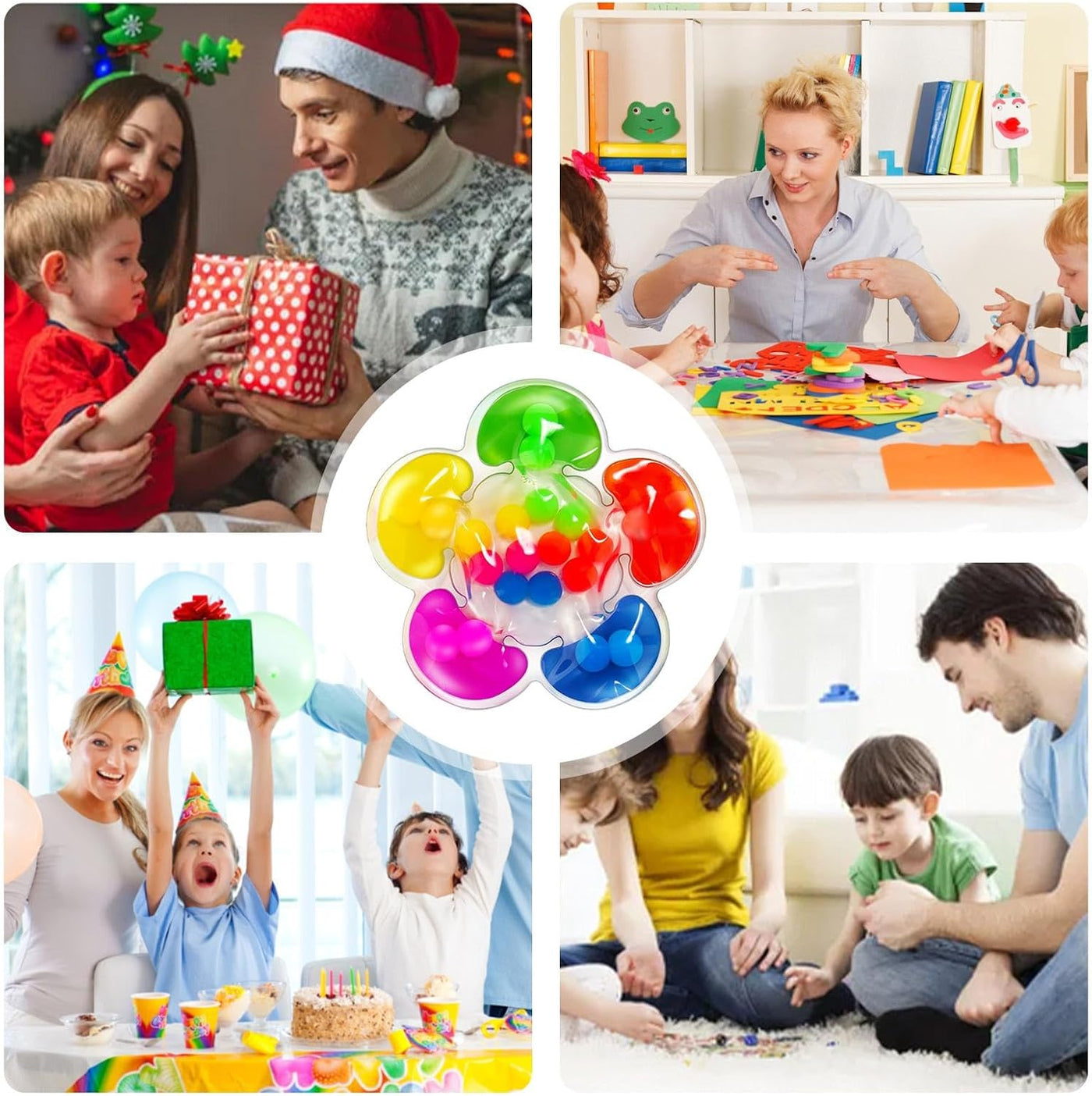 Jeux sensoriels Montessori pour le tri des couleurs