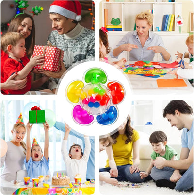 Jeux sensoriels Montessori pour le tri des couleurs