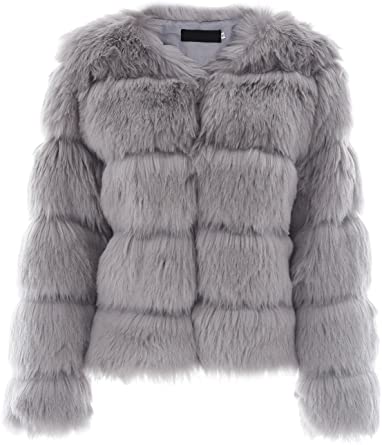 Manteau en fausse fourrure pour femme