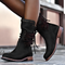 Botas cómodas con cordones de piel vegana