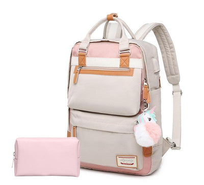 Elegante zaino impermeabile da donna con scomparto per laptop da 15,6 pollici