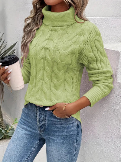 Mila - Suéter de cuello alto retorcido para mujer