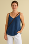 Top estivo da donna senza maniche - Scollo a V in stile lino dal tocco leggero