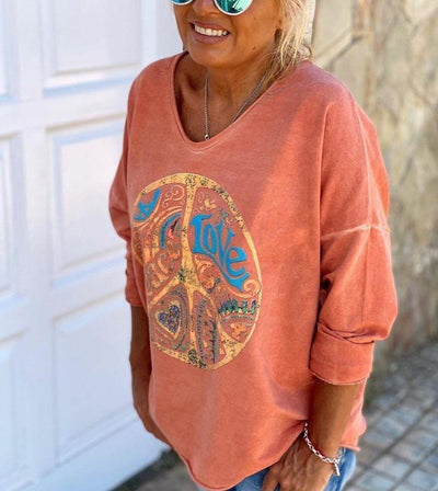 Sudadera naranja Happy Days