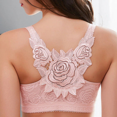 Carly - Soutien-gorge push-up sans armatures avec fermeture sur le devant pour femme