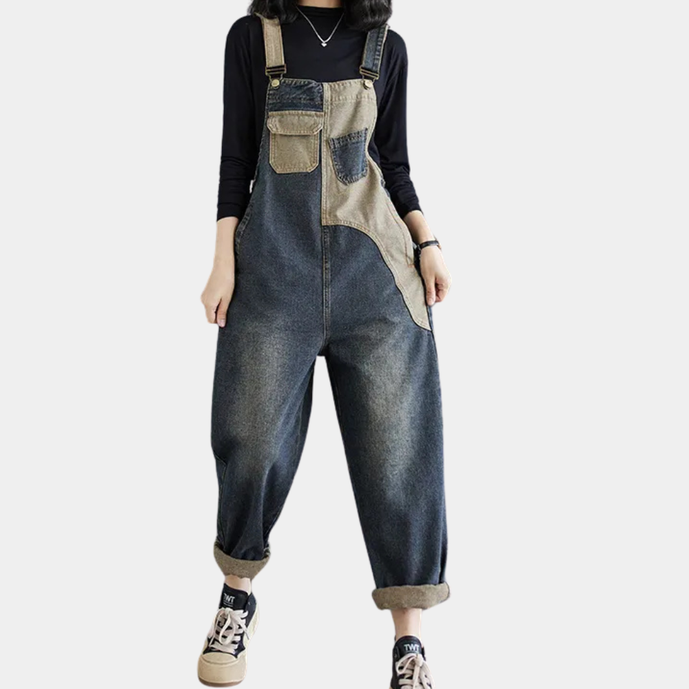 AGATA - Combinaison d'été élégante en jean pour femme