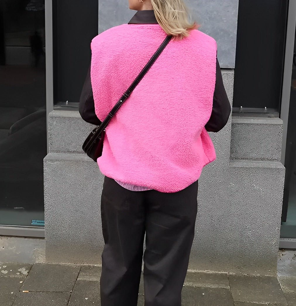Gilet senza maniche da donna - Abbottonato, morbido e confortevole