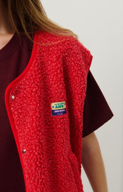 Gilet senza maniche da donna - Abbottonato, morbido e confortevole