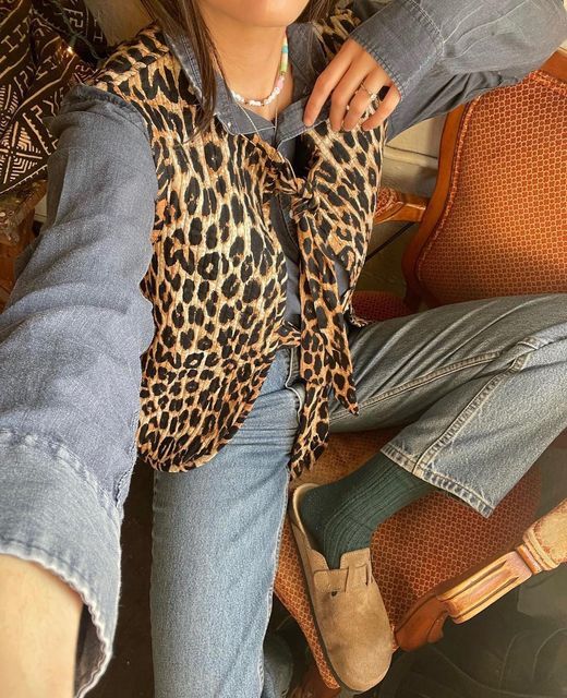 Leonie - Cardigan leopardato primaverile