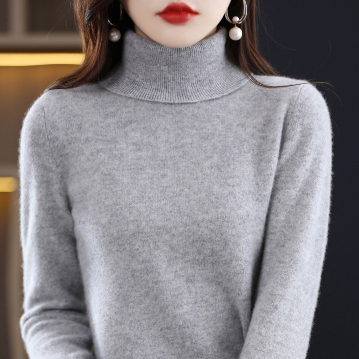 Maglia dolcevita da donna in cashmere di lusso - Elena