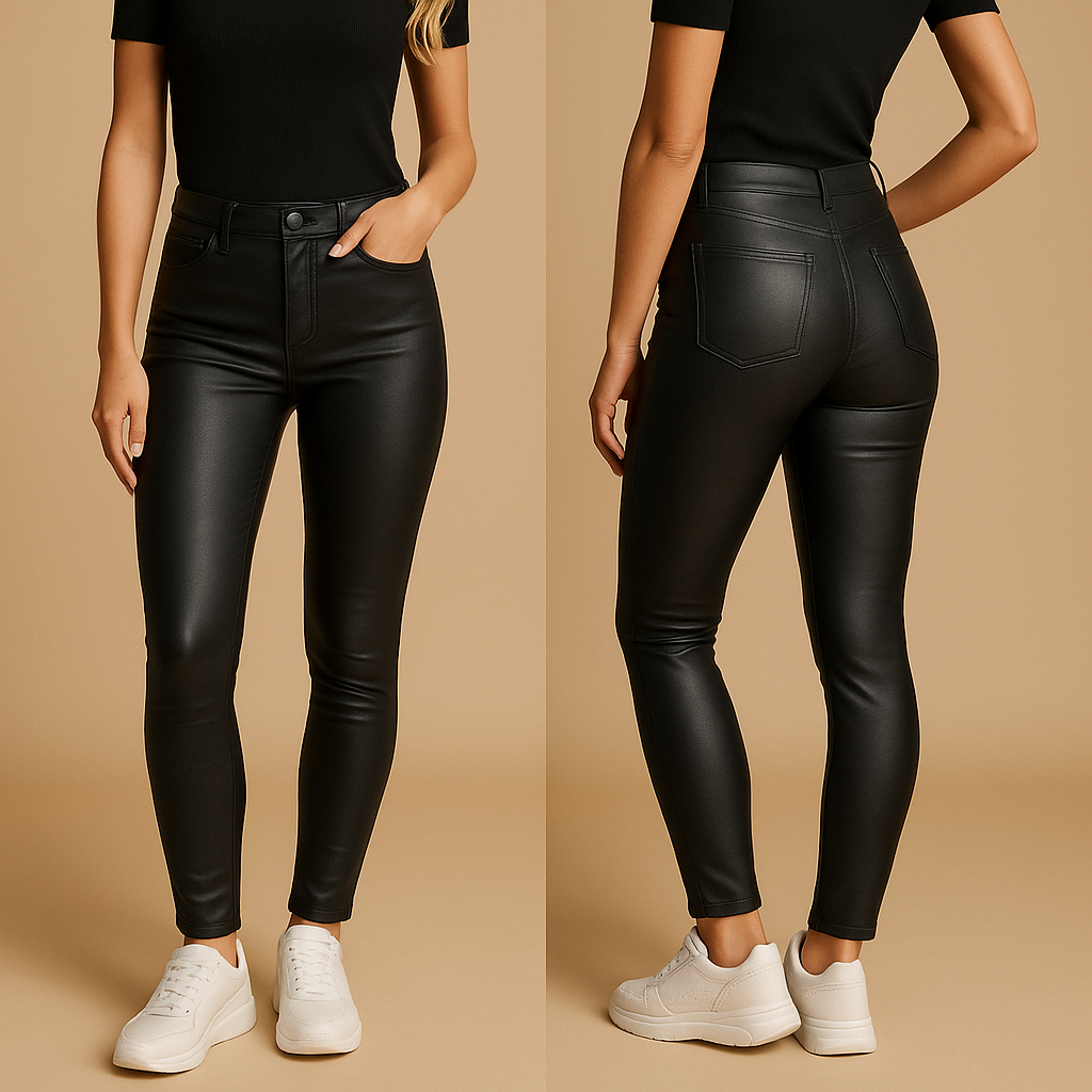 Milou | Pantalon en cuir haute avec une robe mince pour les femmes