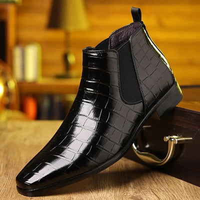 Botas Chelsea de piel con estampado de cocodrilo para hombre | Ideales para salidas de un día