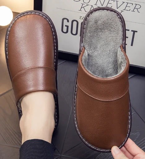 Pantuflas de piel lujosas y cómodas | Ideales para el día a día