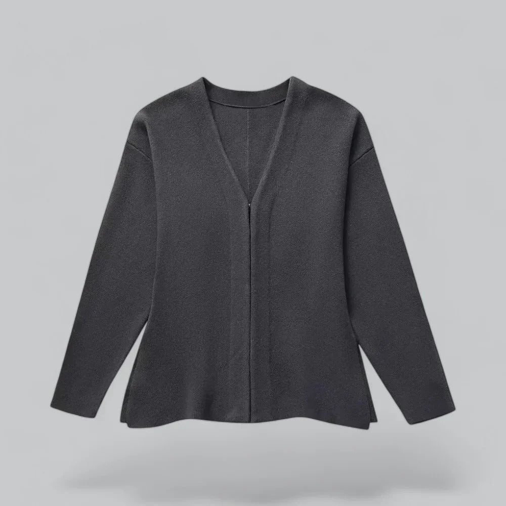 Elegante cárdigan de punto suave con cuello en V para mujer | Ideal para todas las estaciones
