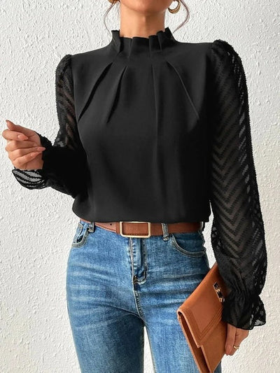 Elegante top de manga larga para mujer | Ideal para días de relax
